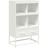 Maison Chic Visoka omara - Komoda - Predalnik bela 68x39x111,5 cm jeklo, (21717530) Cene