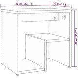 vidaXL noćni ormarići 2 kom smeđi hrast 40x30x40 cm konstruirano drvo | shoptok.hr