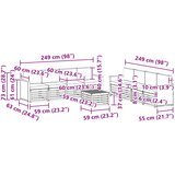  Setovi sofa s jastukom 9 pcs Čvrsto drvo akacije | shoptok.hr