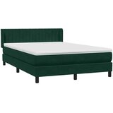 Box Spring krevet s madracem tamno zeleni 160x220 cm baršun | shoptok.hr