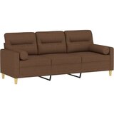  Trosjed s ukrasnim jastucima smeđi 180 cm od tkanine | shoptok.hr