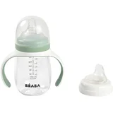 bočica za učenje pijenja 2u1 sage green 210ml