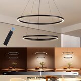  Brilagi - LED prigušiva viseća lampa na sajli PORTOFINO LED/98W/230V Ø 80 cm crna + daljinski upravljač | Eponuda.com