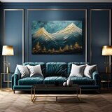  Sodobna stenska dekoracija Golden Mysterious Rock - PREMIUM ART () | Shoptok.si