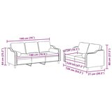  2-dijelni set sofa s jastucima svjetlosivi od tkanine | shoptok.hr