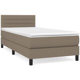  Krevet s oprugama i madracem smeđesivi 100 x 200 cm od tkanine | shoptok.hr