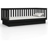  Dnevni krevet crni 100 x 200 cm od masivne borovine | shoptok.hr