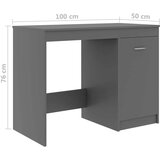 Pisalna miza siva 100x50x76 cm iverna plošča, (20608914) | Shoptok.si