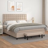 Maison Chic Box spring postelja - Vzmetna postelja z vzmetnico kapučino 180x200cm umetno usnje SL21074, (21879543) | Shoptok.si