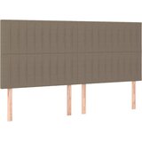  LED uzglavlje smeđesivo 200x5x118/128 cm od tkanine | shoptok.hr