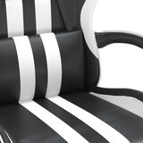 vidaXL Gaming stol črno in belo umetno usnje, (21378090) | Shoptok.si