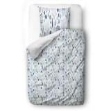 Butter Kings Bijelo-plava posteljina za krevet za jednu osobu od pamučnog satena 140x200 cm Blue Winter Floral - | shoptok.hr
