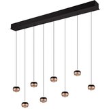 Trio Select črna/bakrena led viseča svetilka s kovinskim senčnikom orbit | Shoptok.si