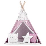 Nukido Teepee šator za djecu s svjetlima -bijelo rozi | shoptok.hr