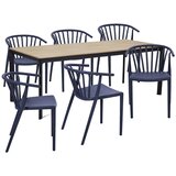 Bonami Selection vrtni blagovaonski set za 6 osoba s plavim stolicama Capri i stolom Thor, 210 x 90 cm Cijene