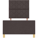  Okvir za krevet Tamno smeđa 100 x 200 cm tkanina | shoptok.hr