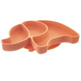 Orion Narančasti silikonski dječji tanjur 18x23 cm Elephant – | shoptok.hr