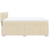  Krevet s oprugama i madracem krem 140x200 cm od tkanine | shoptok.hr