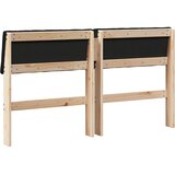  Tapecirani uzglavlje Crna 140 cm Čvrsto borovo drvo | shoptok.hr