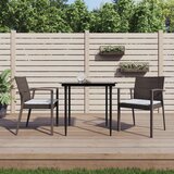Maison Chic Vrtni stoli - Stol za vrt z blazinami 2 kosa rjavi 56,5x57x83 cm poli ratan JS2148, (21876683) | Shoptok.si