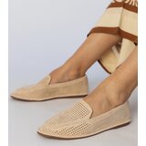 Gemre Beige perforated eco-suede loafers Stanila | Shoptok.si