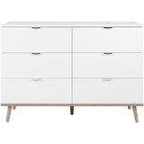 MID.YOU komoda, bela, hrast sonoma | Shoptok.si