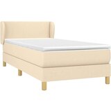  Box spring postelja z vzmetnico krem 90x200 cm blago, (20895897) | Shoptok.si