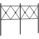 Maison Chic kovinsko posteljno vzglavje - vzglavna omarica - nočna omarica črno 120 cm, (21705101) Cene