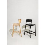 Hübsch Črn barski stol v hrastovem dekorju (višina sedeža 75 cm) Oblique – | Shoptok.si