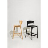 Hübsch Crna barska stolica u dekoru hrasta (visine sjedala 75 cm) Oblique – | shoptok.hr