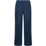 Hlače Lyocell Denim Pleated Modra