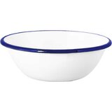 Strömshaga Skleda "Emil's" - Emajl Mini - bela / modra | Shoptok.si