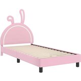  Otroški posteljni okvir z vznožjem Roza 90 x 200 cm PU, (5000104662) | Shoptok.si