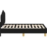  Okvir kreveta za malu djecu s naslonom Crna 70 x 140 cm tkanina | shoptok.hr
