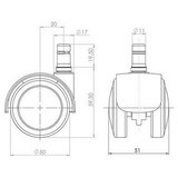 MID.YOU Set Kolesc Za Vrtljiv Stol Rolo Fix, 5-Delni | Shoptok.si