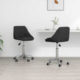  Okretne blagovaonske stolice od umjetne kože 2 kom crne | Eponuda.com