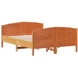 vidaXL Okvir kreveta s uzglavljem voštano smeđi 160x200 cm od borovine