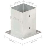 vidaXL sidra za stupove 4 kom od pocinčanog metala 101 mm | shoptok.hr