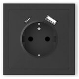 Utičnica šuko s USB A+C crna 16A 250V 043-619 Commel | Eponuda.ba