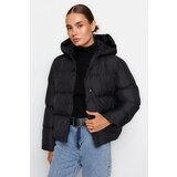 Trendyol Black Oversize Hooded Water Repellent Inflatable Coat | Shoptok.si