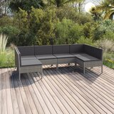 Maison Chic Seti vrtnega pohištva - Vrtna garnitura - Vrtni pohištvo set 6-delna z blazinami poli ratan siva, (21807042) | Shoptok.si