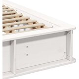  Krevetna konstrukcija Bijelo 200 x 200 cm Čvrsto borovo drvo | shoptok.hr