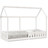 vidaXL Okvir dječjeg kreveta s kućicom bijeli 90 x 200 cm od borovine | shoptok.hr