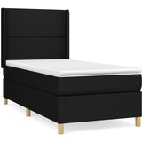  Krevet s oprugama i madracem crni 90x200 cm od tkanine | shoptok.hr