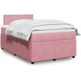 vidaXL Box spring postelja z vzmetnico roza 120x190 cm žamet Cene