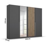 Rauch Möbel omara s klasičnimi vrati, siva | Shoptok.si