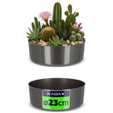 KADAX Cvetlični lonec Pokrov za cvetlični lonec Grafitna skleda za kompozicijo Okrogla 23 cm, (5000346613) | Shoptok.si
