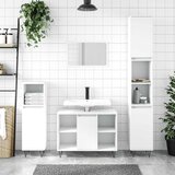 Maison Chic Kopalniška omarica - Kopalniški kabinet bela 80x33x60 cm inženirski les, (21794987) | Shoptok.si