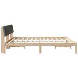  Okvir kreveta smeđe i tamnosivo 180 x 200 cm Masivna borovina | shoptok.hr