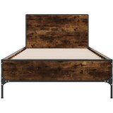  Okvir za krevet boja hrasta 120x200cm konstruirano drvo i metal | shoptok.hr